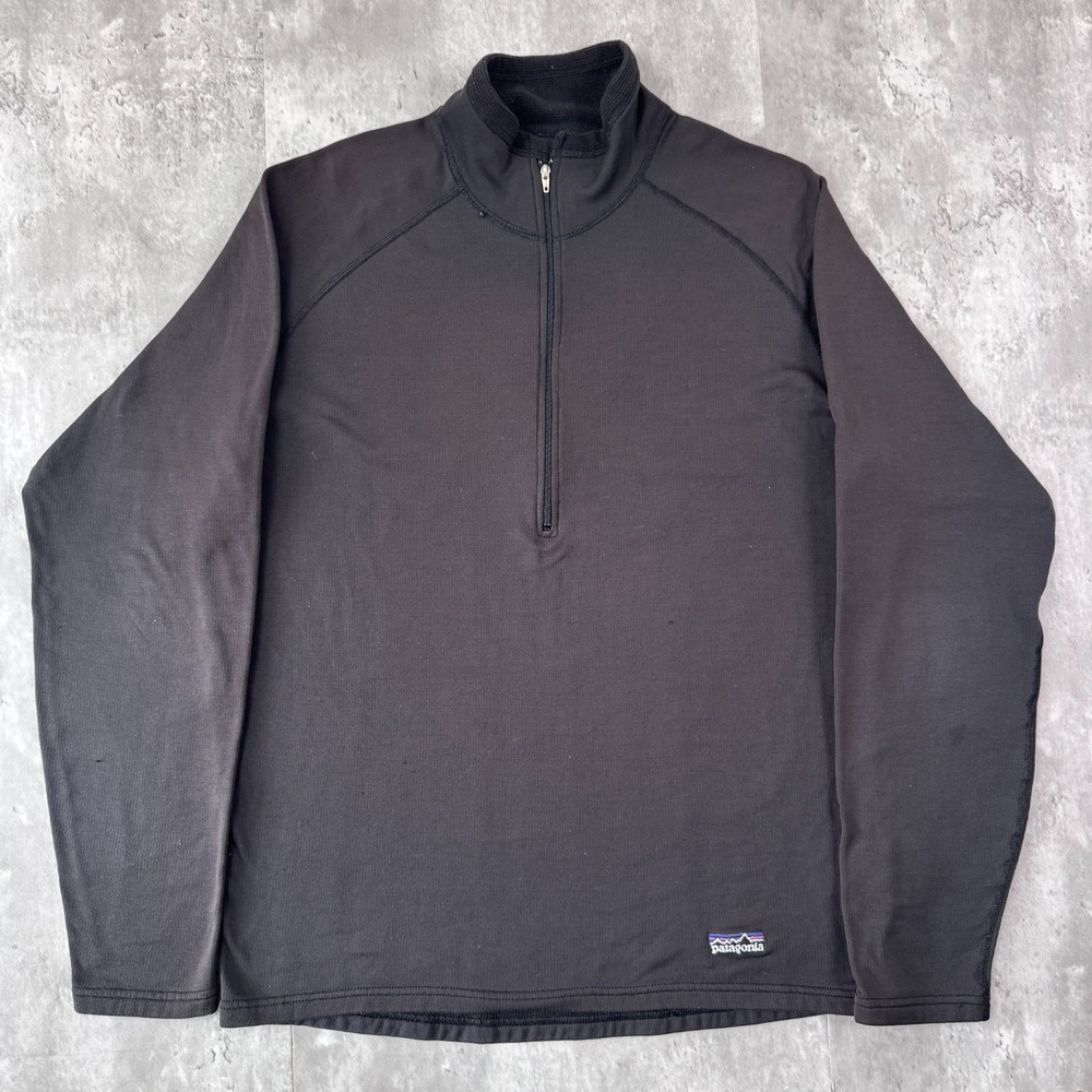 Vintage Patagonia R1 1/4 Zip Pullover Women's L Black Regulator Jacket 90s